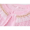 thumbnail image 4 of HAOTAGS Little Girls Crew Neck Long Sleeve Cotton Cardigan with Cute Bowknot Toddler Cover Up Tops Pink Size 11-12 Years, 4 of 7