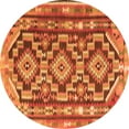 thumbnail image 1 of Ahgly Company Indoor Round Southwestern Orange Country Area Rugs, 5' Round, 1 of 1