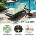 thumbnail image 5 of Outdoor Chaise Lounge Chair Cushion 75.98" x 22.83" Waterproof, High-Density Foam, Adjustable Straps, Patio Pool Deck Furniture Cushion (Ginkgo Leaves), 5 of 18