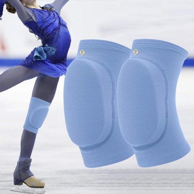Rodilleras de apoyo Shamjiam antideslizantes suaves flexibles para baloncesto escalada levantamiento de pesas L Azul