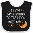 thumbnail image 3 of Inktastic I Love My Sisters to the Moon and Back Boys or Girls Baby Bib, 3 of 4