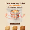 thumbnail image 4 of Rosewill 25-in-1 Automatic Bread Maker Machine with 3 Loaf Size up to 2LB, 700W High Power Dual Heater Bread Maker with BPA-free Nonstick Coating Pan, Max 15 Hours Delay Timer, Low Noise - Gray, 4 of 6