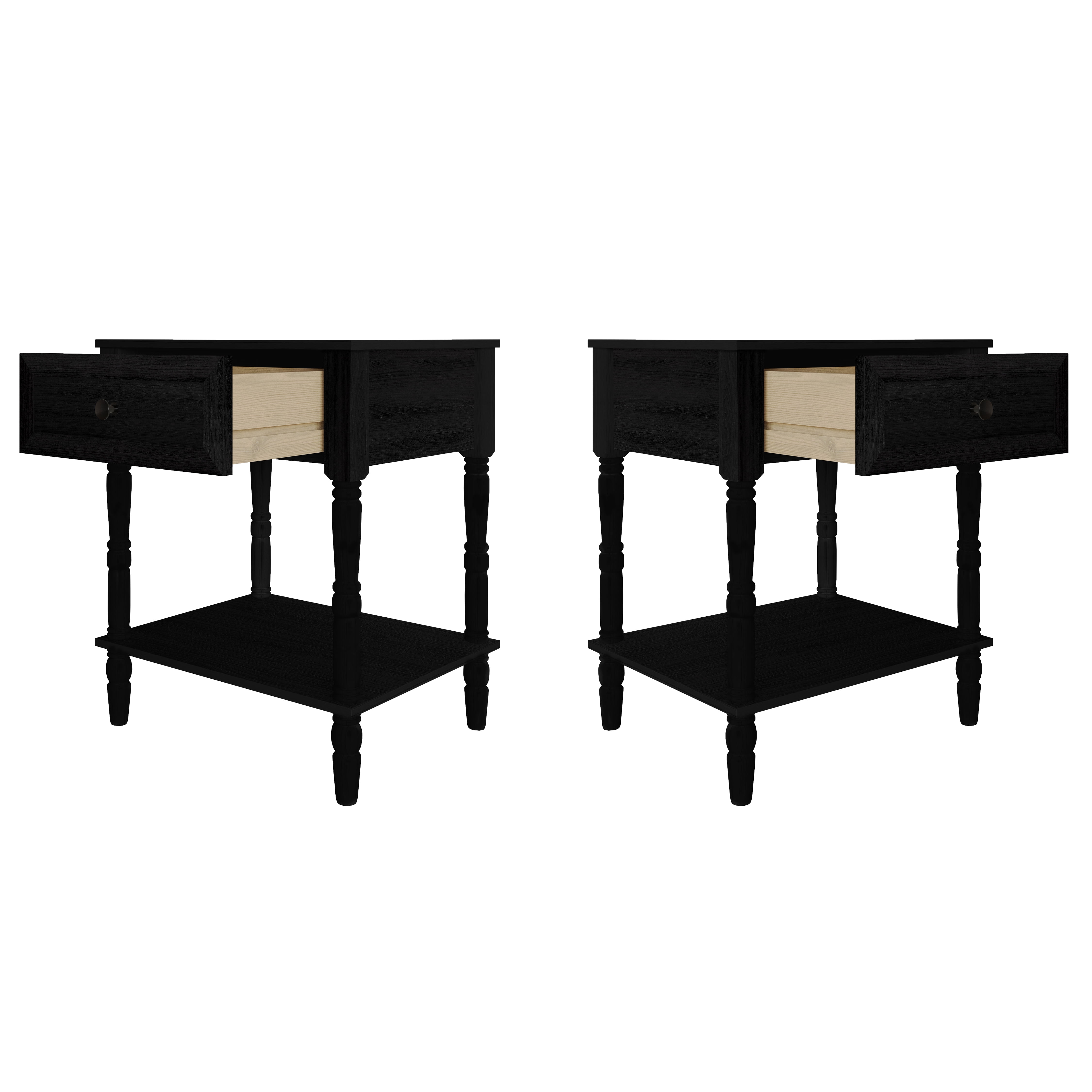 Home Design Ruston 1 Drawer Nightstand (Set of 2)