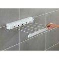 thumbnail image 2 of Indoor and Outdoor Wall-Mounted Drying Rack, Extendable Clothes Drying Rack up to 4.2m, Plastic, 7x7x47.5 cm, White, 2 of 5