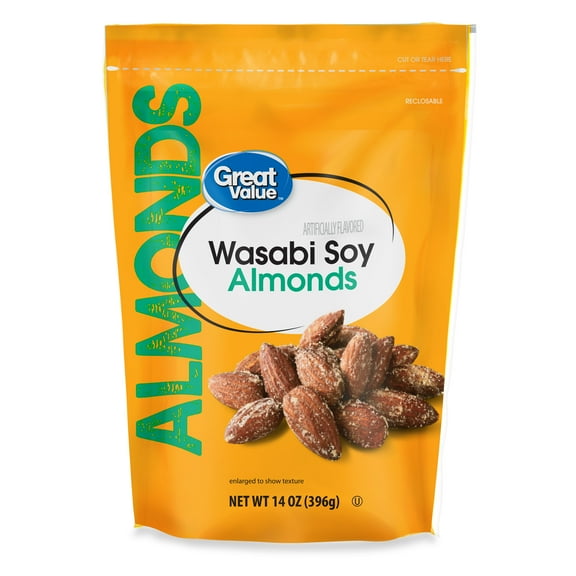 Great Value Wasabi Soy Almonds, 14 oz