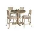 thumbnail image 2 of Hillsdale Furniture Clarion Wood 5 Piece Round Counter Height Dining Set with Open Back Stools, Sea White, 2 of 5