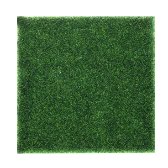 Uxcell Alfombra de Césped Artificial 1 pieza 6 x 6 pulgadas Alfombra de Césped Falso Realista para Jardín, Decoración de Césped, Decoración de Patio