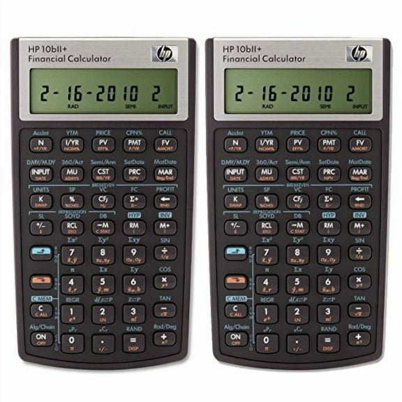 HP 10bII  Financial Calculator (NW239AA) Pack of 2