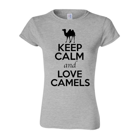 Junior Keep Calm And Love Camels Desert Animal Lover T-Shirt Tee