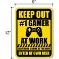 thumbnail image 2 of Funny Signs, Keep Out Gamer at Work 9 inch by 12 inch Tin Novelty Signs, Boys Room Sign, Made in USA, HDG-1211, 2 of 5