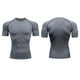 thumbnail image 4 of Camisetas de compresión de manga corta frescas y secas para hombre, camisetas deportivas, camisetas de entrenamiento atlético, gris L, 4 of 12