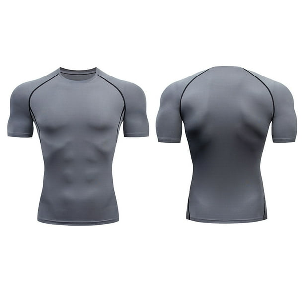 Camisetas de compresión para hombres, camisetas cortas de entrenamiento frescas y secas para hombres, camisetas de entrenamiento para hombres, características de vanguardia