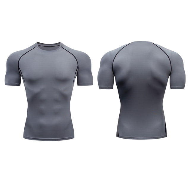 Camisetas de compresión para hombres, camisetas cortas de entrenamiento frescas y secas para hombres, camisetas de entrenamiento para hombres, características de vanguardia