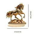 thumbnail image 3 of 2D Flat Horse Statue,Golden Horse On Coin Statue,Tabletop Sculpture,Table Decor,2D Flat Acrylic Desktop Figurine,Golden Horse Desktop Ornaments,Desktop Ornaments For Tabletop Decor,2PC,6.7"x7.8", 3 of 5