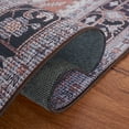 thumbnail image 6 of SAFAVIEH Tucson Drew Traditional Machine Washable Area Rug, 6' x 6' Round, Rust/Navy, 6 of 9