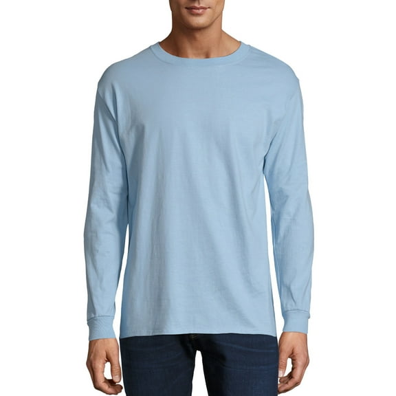 Hanes Mens Premium Beefy-T Cotton Long Sleeve T-Shirt, Sizes S-3XL