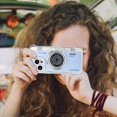 thumbnail image 5 of Emily in Paris Phone Case Compatible with iPhone 13 Pro Case Cute 3D Vintage Camera Phone Case Handbag Lanyard Strap Plating Camera Protective PU Leather Cover for Women and Girls, Blue, 5 of 14