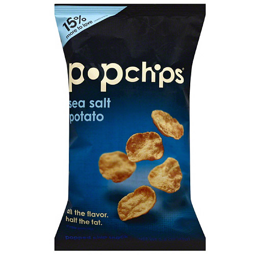 Popchips Sea Salt Potato Popped Chip Snack, 3.5 oz (Pack of 12