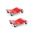 thumbnail image 1 of Ensemble de Roues de Voiture Robustes – Capacité de 3000 Lb, Roulettes Pivotantes à 360°, Plaque Antidérapante, Déménageur pour VUS, Camion, Remorque, Garage, Atelier – Rouge / Lot de 2 / Projet de Vigne, 1 of 7