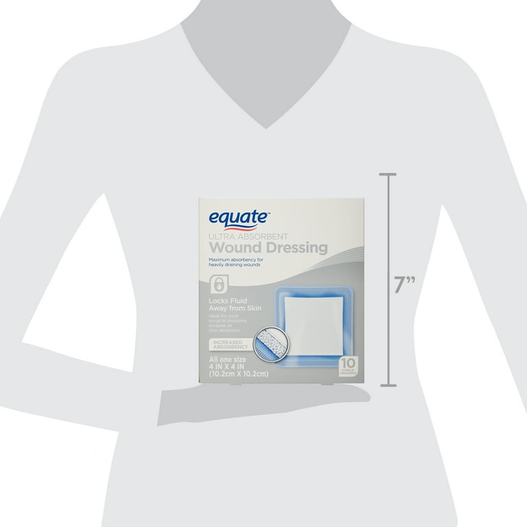 Equate Ultra Absorbent Wound Dressing, 10 Count