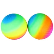 2 Pcs Rainbow Playground Ball Ball Rainbow Color Ball Inflatable Balls Kids Flapping Kickball Child