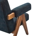 thumbnail image 6 of Armchair Accent Chair, Azure Navy Blue, Fabric, Wood, Living Kitchen Cafe Bistro Hospitality Restaurant, Modern Contemporary HB36175, 6 of 9