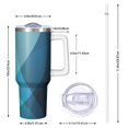 thumbnail image 2 of 40oz Tumbler with Handle and Straw, Vacuum Insulated Stainless Steel Travel Mug, Fits Car Cup Holder, Abstract Colorful Print, 2 of 6