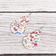 thumbnail image 2 of Starfish Ocean Print Waterdrop Leather Earrings for Women Summer Beach Jewelry, 2 of 3