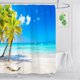 thumbnail image 2 of (180x180 Cm) Rideau De Douche 3d Bleu Ocan Rsistant La Moisissure Motif Paysage Ocan Tropical Rideau De Douche Tissu Impermable Sable Beige Ridea, 2 of 4