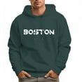 thumbnail image 6 of Men's 100% Cotton BOSTON Hoodie 330g Thick Pocket Hood, 6 of 16