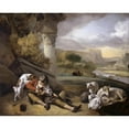 thumbnail image 2 of Jan Weenix 18x15 Gold Ornate Wood Frame and Double Matted Museum Art Print Titled - Landscape with Shepherd Boy, 2 of 4