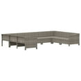 thumbnail image 2 of vidaXL Ensemble de Salon de Jardin 9 Pcs avec Coussins Gris en Rotin Poly, 2 of 5