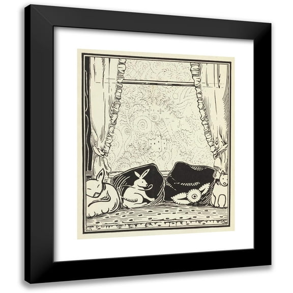 Lois Mailou Jones 12x14 Black Modern Framed Museum Art Print Titled - The Picture-Poetry Book Pl8 (1935)