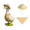 thumbnail image 3 of Transemion Straw Fun Countryside Style Hand Knit Little Cat Hat Porch Decoration Cat Goose Polyester Style Pet Hand yellow, 3 of 4