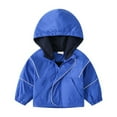 thumbnail image 1 of Autumn Winter Toddler Children Boys Girls Hooded Jacket Kids Zipper Coats Casual Outerwear Clothing, 1 of 2