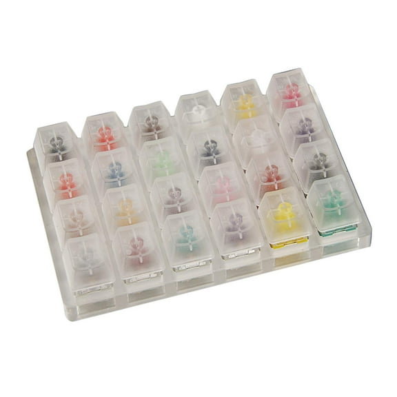 Key Clear Switches Switch Sampler for Mechanical Keyboard, 24, Durable Material