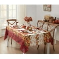 thumbnail image 4 of Holiday Autumn Bounty Bordered Thanksgiving Harvest 60 x 84 inch Rectangle Fabric Dining Tablecloth, 4 of 5