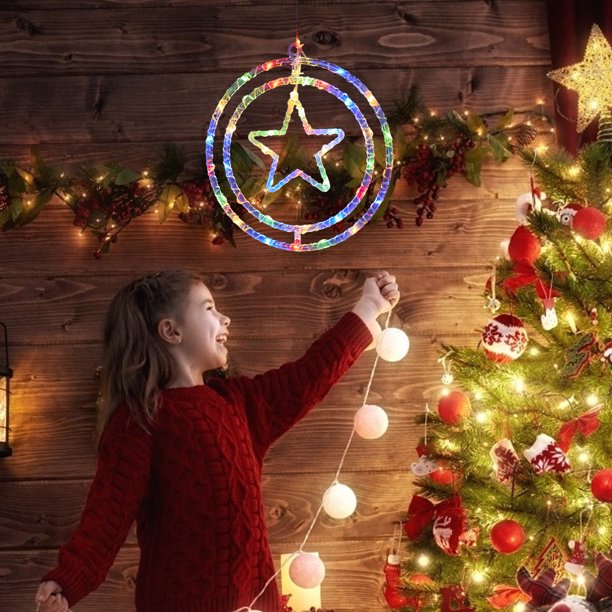 Isvgxsz Clearance Christmas Decorative Window Light, Backdrop String Lights for Outdoor Indoor Windows Pathway Patio Bedroom Party Holiday Wall, Warm White