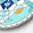 thumbnail image 2 of Designart 'Gorgeous Blue Morroccan tile ' Modern wall clock, 2 of 3
