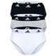 thumbnail image 1 of adidas mujer, calzoncillos, pack de 3 - Bikini 3PK, ropa interior, algodón elástico, logo, uni Negro/Blanco/Gris 2XL (XX-Large), 1 of 7