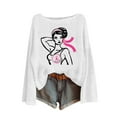 thumbnail image 2 of Goodtrade8 Womens Shirts Sweaters Casual Pullover Long Sleeve Dressy Winter Crew Neck Tops Blouse for Women, 2 of 4