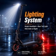 Electric Scooter Adults 500W Motor Up to 22MPH 30Mile Range Dual Suspension 10 Inch Solid Tires Foldable Commuter Scooter Dual Braking System