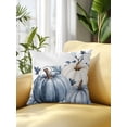 thumbnail image 2 of Outdoor Pillows Waterproof, Navy Blue Pumpkin Fall Bedding Throw Pillows with Insert for Couch Sofa Bed, Thanksgiving Leaves Pastoral 18x18 Inch Pillowcases Decorative Camping Patio Pillow Set of 1, 2 of 8