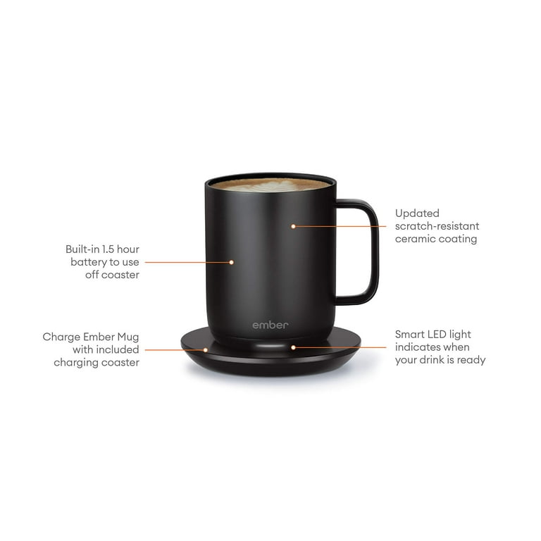 Ember Temperature Control Smart Mug 2, 10 Oz, App-Controlled Heated Coffee  Mug with 80 Min Battery L…See more Ember Temperature Control Smart Mug 2