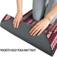 thumbnail image 3 of Boho Red Colorful Striped Ethnic Pattern Hot Yoga Mat Towel Non Slip for Hot Yoga - Quick-Drying Yoga Mat Cover with 4 Corner Pockets with Travel Bag - Hot Yoga Towel Non Slip 70"x26", 3 of 6