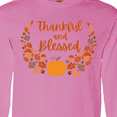 thumbnail image 4 of Inktastic Thankful and Blessed Pumpkin and Fall Leaves Long Sleeve T-Shirt, 4 of 5