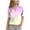 Pink#02, variant on JTSRKL Teen Girls Ombre Tops Lightweight Casual Tie Dye Gradient Print Summer Short Sleeve Button V Neck Henley Shirts Trendy Cotton Tunic Blouse Blue#05 11-12 Years