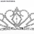 thumbnail image 4 of Crown Headpiece Tiara Hair Comb Rhinestone Crown Tiara Headband For Wedding, 4 of 8