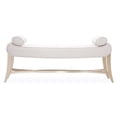 thumbnail image 5 of Michael Amini Malibu Crest Faux-Suede Bed Bench - Doeskin/Chardonnay, 5 of 15