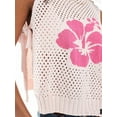 thumbnail image 3 of Women Graphic Sweater Vest Y2k Sleeveless Lobster Pullover Top Crew Neck Light-Weight Fall Knit Tank Top White M, 3 of 6